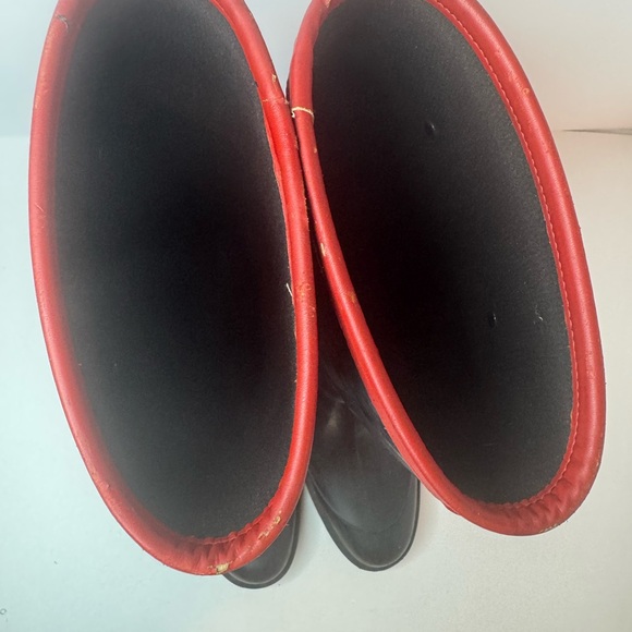 Gucci Black and Red Tall Rain Boots Size EU41 - Picture 2 of 10